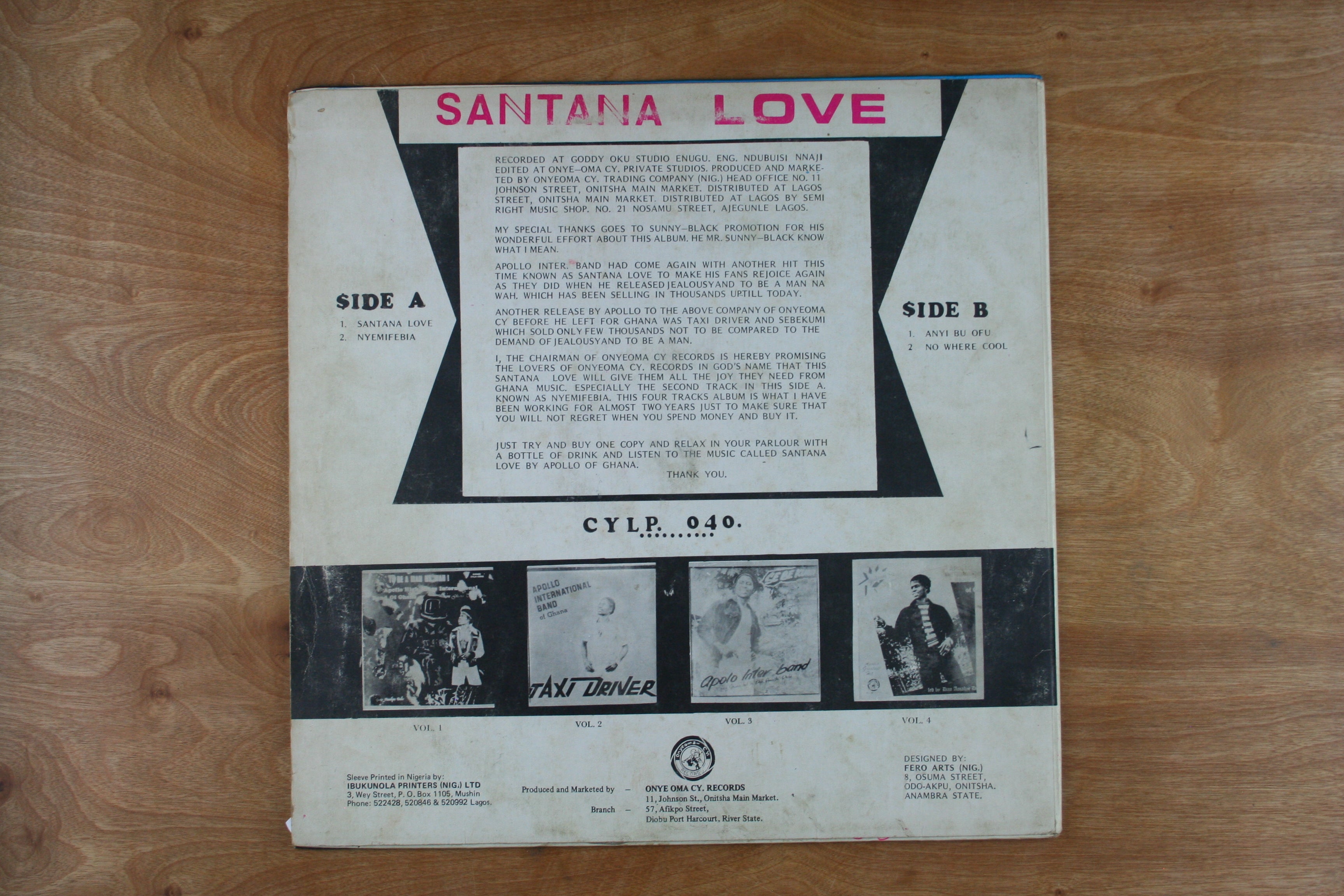 Apollo International Band Of Ghana ‎– Santana Love